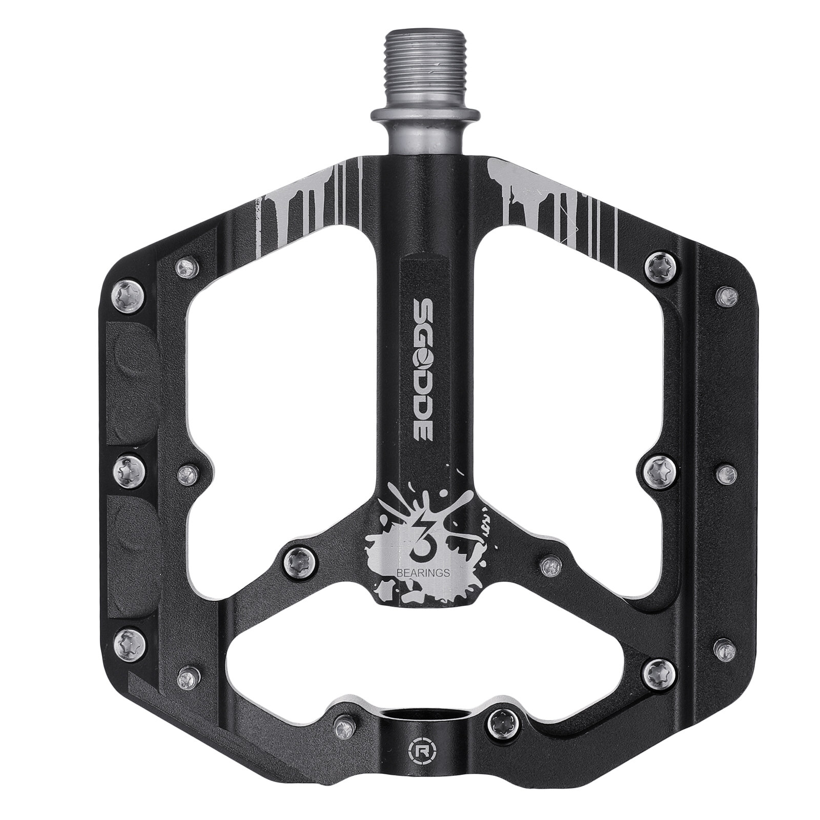 SGODDE Mountain Bike Non-Slip Pedals Bicycle Flat Platform Alloy Pedals Outdoor Cycling Flat Pedals for Road BMX Mtb bic