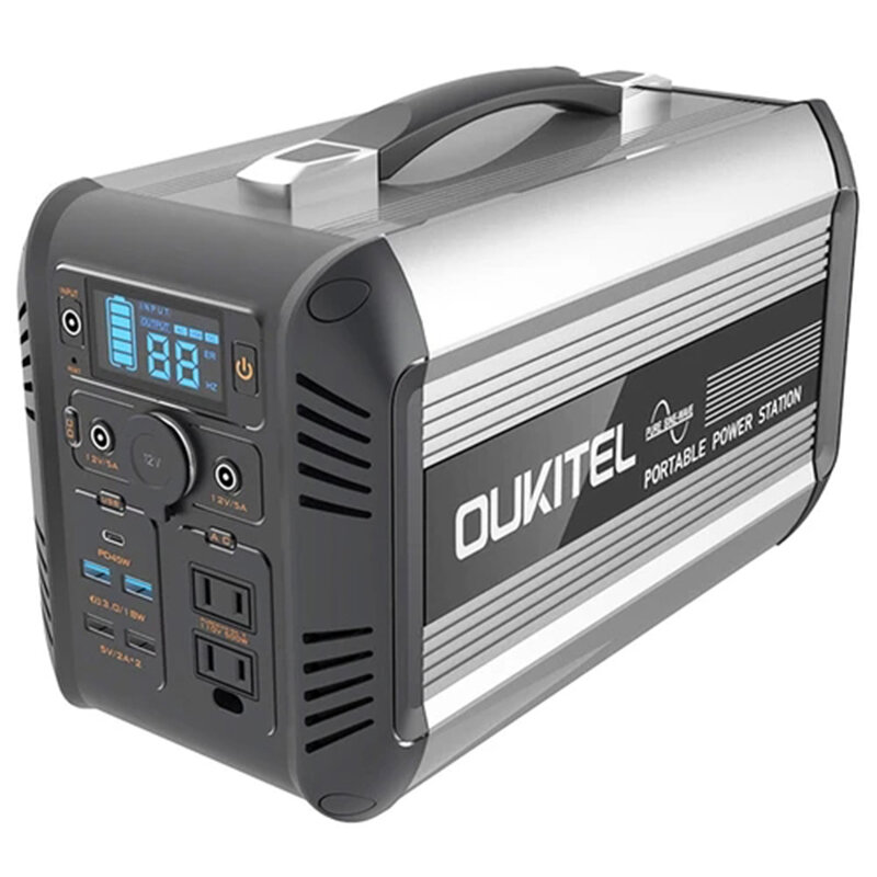 OUKITEL CN505 Portable Power Station 614Wh/500W With Pure Sine Wave Solar Fast Charging Power Genera