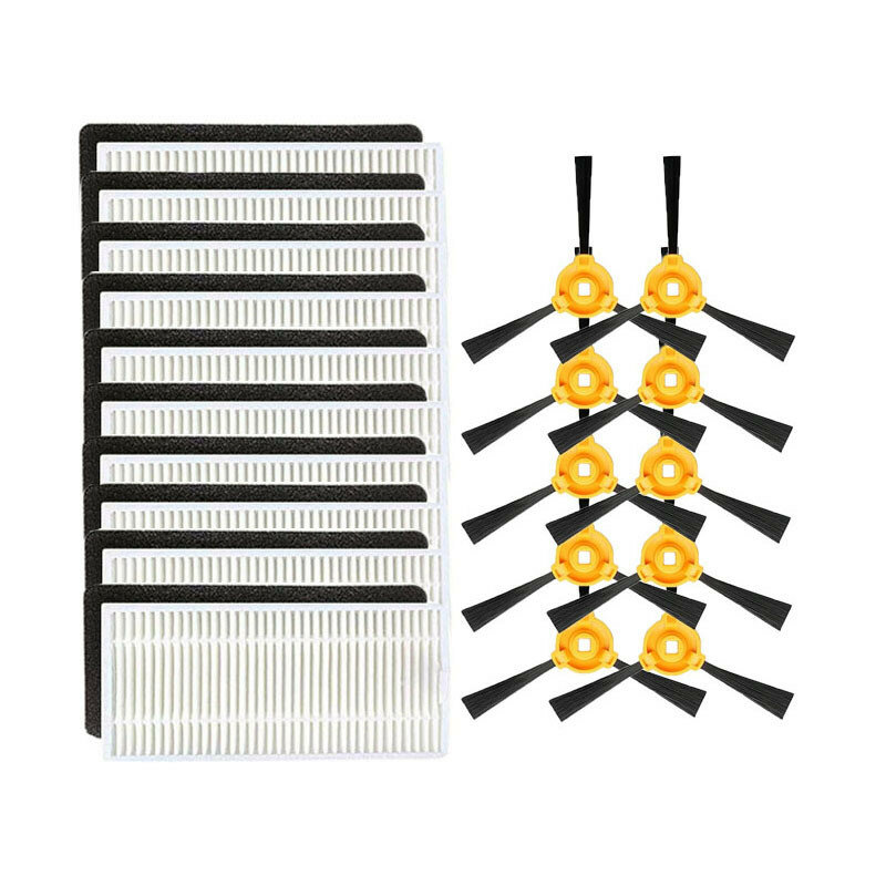 

20pcs Replacements for Ecovacs Deebot N79 N79S Vacuum Cleaner Parts Accessories Side Brushes*10 HEPA Filters*10 [Non-Ori