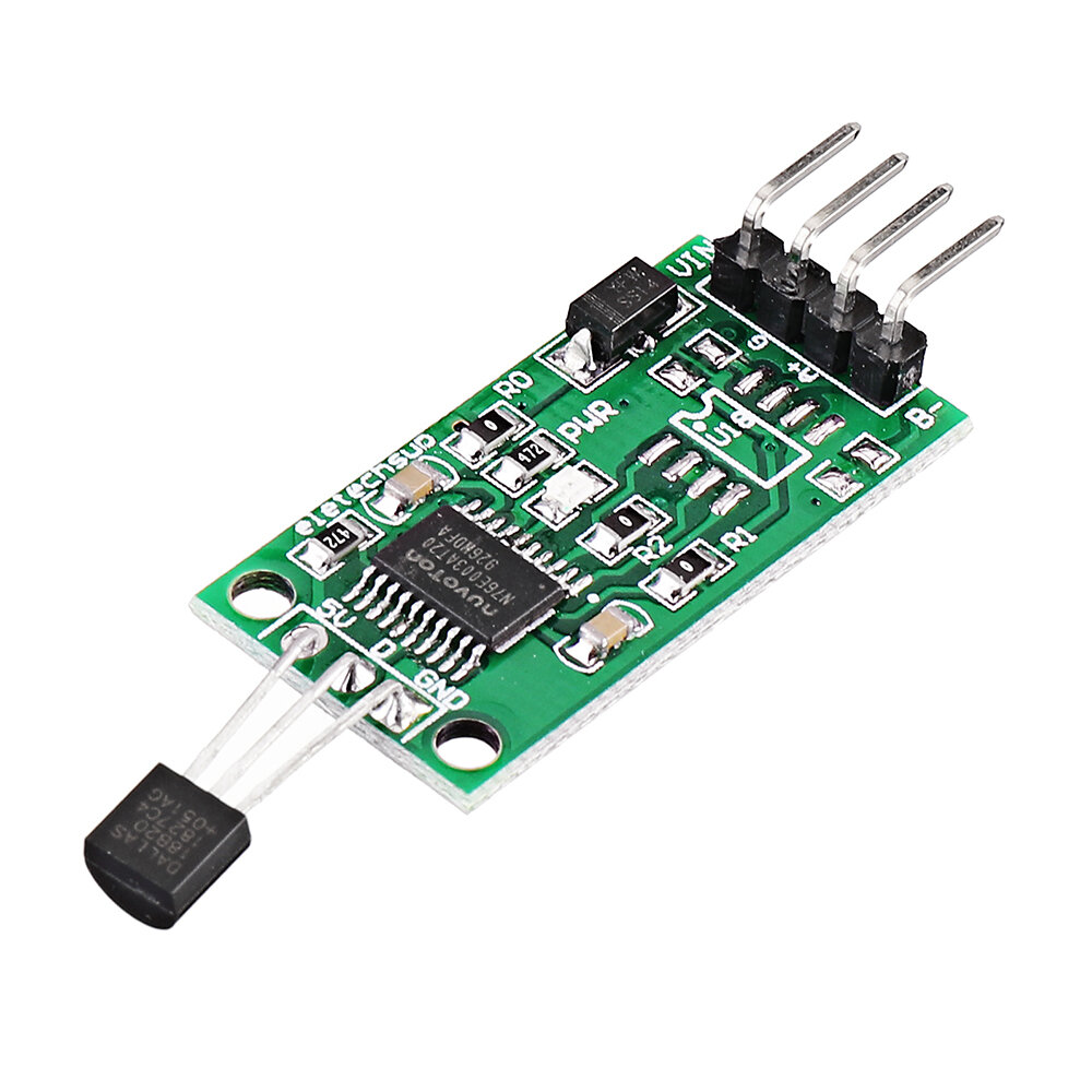 

10pcs DS18B20 5V RS485 Com UART Temperature Acquisition Sensor Module Modbus RTU PC PLC MCU Digital Thermometer
