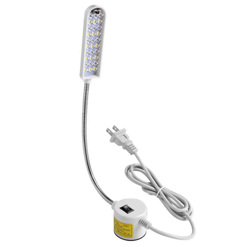 20 / 30LED US Stekker Paars & Wit Licht Kleur Naaimachine Werklamp Autokleding Licht Magnetische voetlamp Industriële verlichting