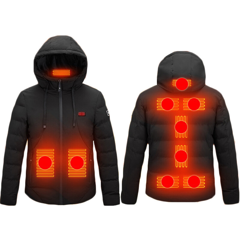 3-modi Controle Winterverwarmde jas USB-oplaadjas Opwarmen Verwarmde kleding Wasbaar Soft Veilige bo