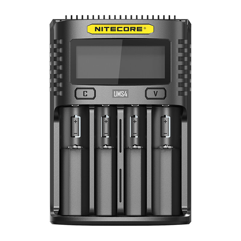 

NITECORE UMS4 USB Battery Charger LCD Screen Smart Charging For 26650 18650 21700 UMS2 16340 18350