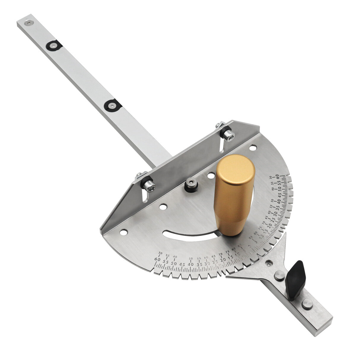 Precision Miter Gauge W/ A Standard Slot -Universal Table Saw Miter Gauge High Accuracy Miter Saw Protractor with 27 Ang