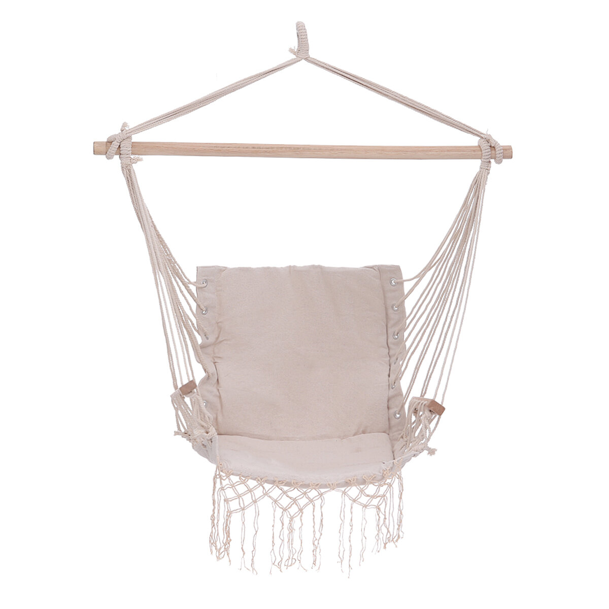 Cotton Hammock Chair Safety Hanging Chair Swinging Max Load 120kg Outdoor Indoor Garden Camping