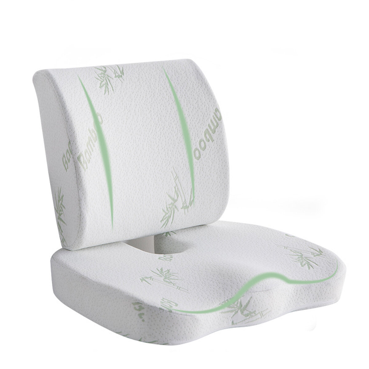 

Back Cushion Hip Cushion Set Memory Foam Lumbar Back Support Waist Protection Home Office Chair Car Seat Pad Pain Stress