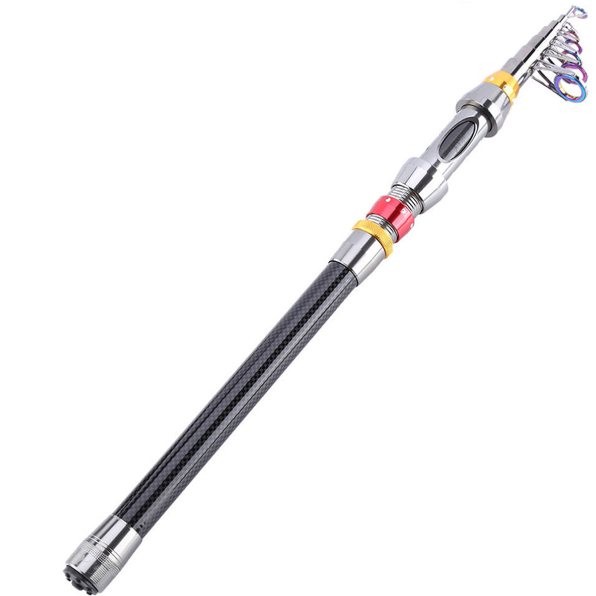 1.8M Portable Carbon Fiber Ultralight Telescopic Fishing Rod Sea Spinning Pole 