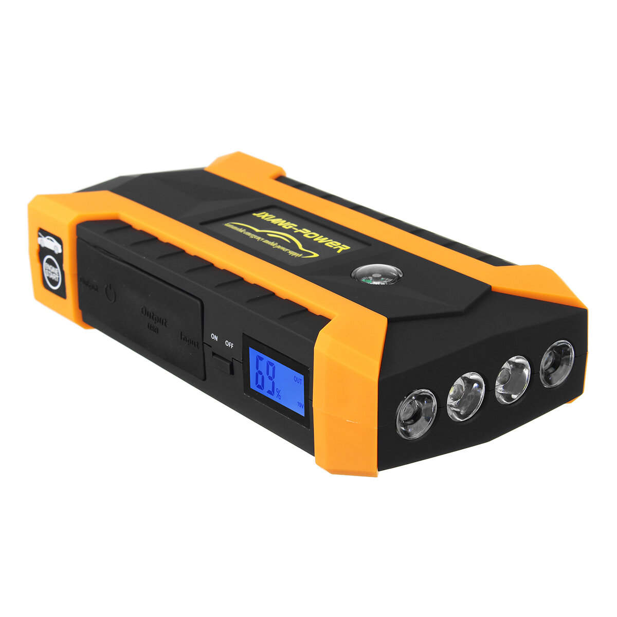 16000mAh LED Car Jump Start Starter 4 USB Charger Battery Power Bank Booster 12V