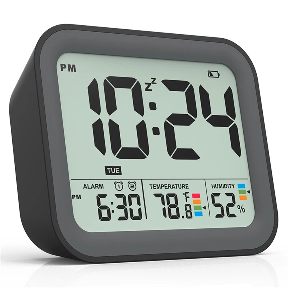 

Bakeey LED Digital Alarm Clock Temperature Humidity Calendar Snooze Backlight Clock Electronic Desktop Clocks