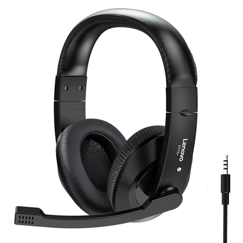 

Lenovo P775+ 3.5mm Wired Gaming Headphones 40mm Dynamic HIFI Noise Reduction Over Ear Headset with Mic for Phone Laptop