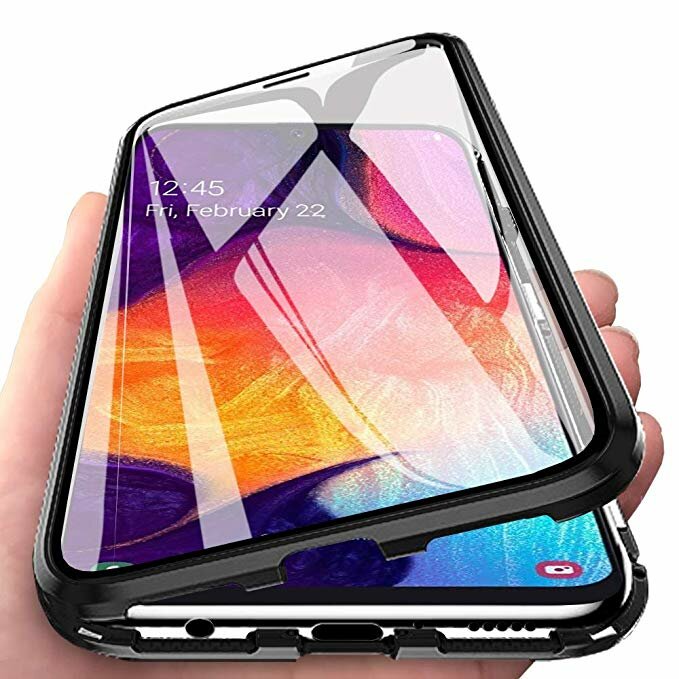 

Bakeey Magnetic Adsorption Metal Bumper & Double-sided Tempered Glass Full Body Protective Case for Samsung Galaxy A70 2