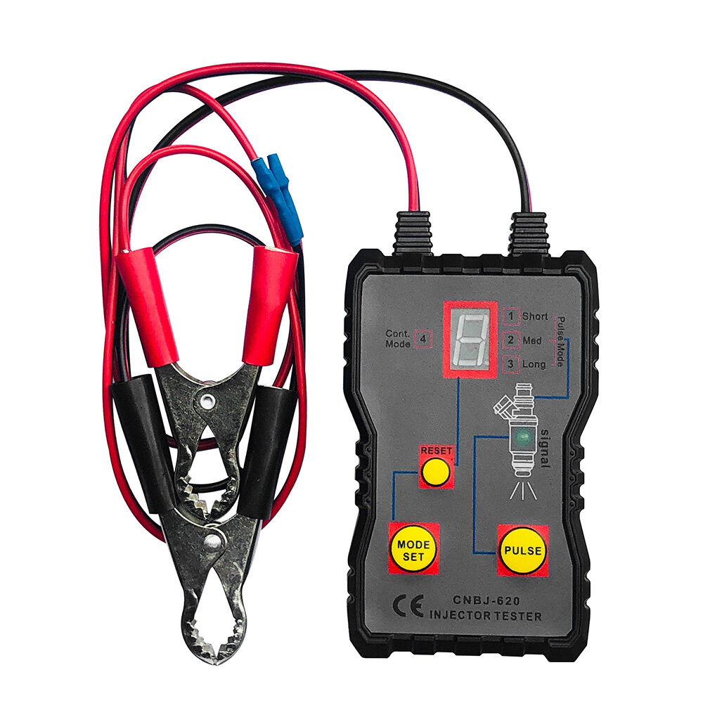 12V Auto Brandstofinjector Tester 4 Puls Modi Handheld Voertuig Brandstofdruk Systeem Diagnostische 