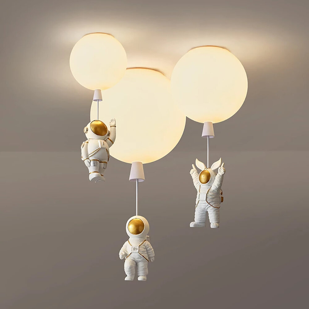 20?CM/25?CM/30?CM/35?CM?E27 Nordic LED Plafond Lichtpunt Cartoon Astronaut Ballon Lamp Voor Kinderen