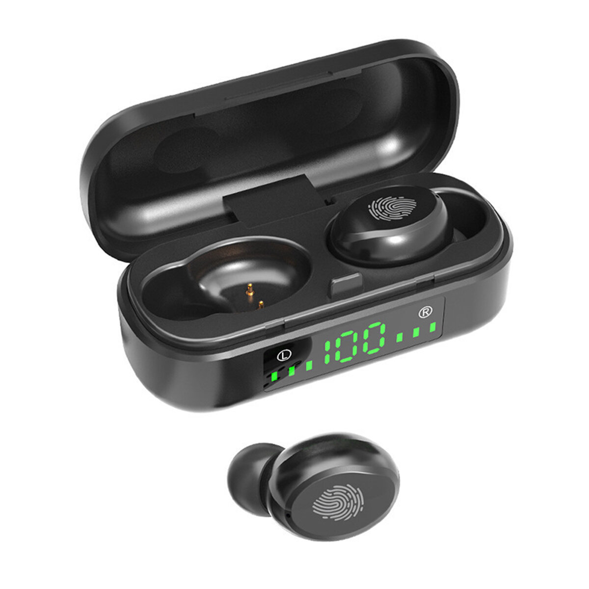 

V8-1 TWS bluetooth 5.0 Earphone Wireless Earbuds LED Display 5000mAh Power Bank Touch Control Headphone Headset with Mic
