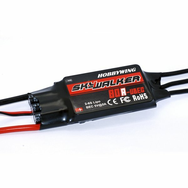 Hobbywing Skywalker 2-6S 80A UBEC Brushless ESC With 5V/5A BEC For RC Airplane