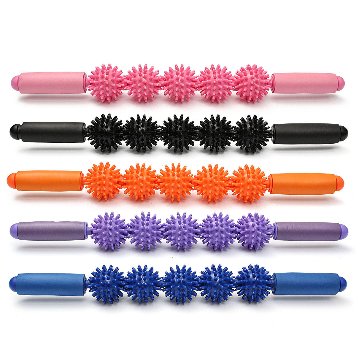 Yoga Spiky Ball Trigger Point Muscle Therapy Stick Roller Spikey Massage Rolling