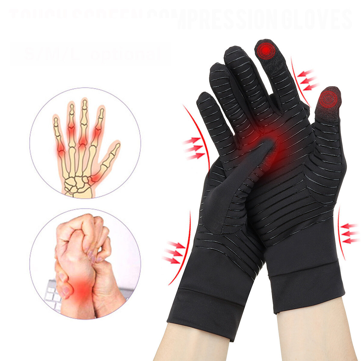 

Copper Compression Gloves for Arthritis Rheumatoid Relief Pain and Swelling Copper Arthritis Gloves for Women and Men