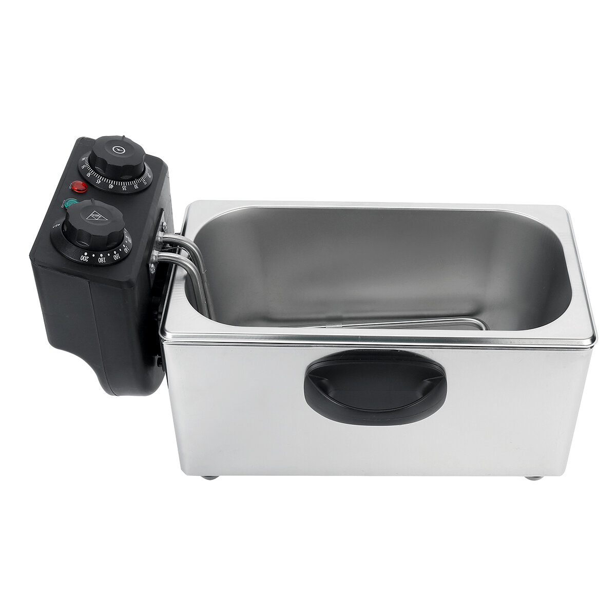 4L Electric Fryer Accessories Non Stick Pan Stainless Steel Basket 220V 2000W for Kitchen