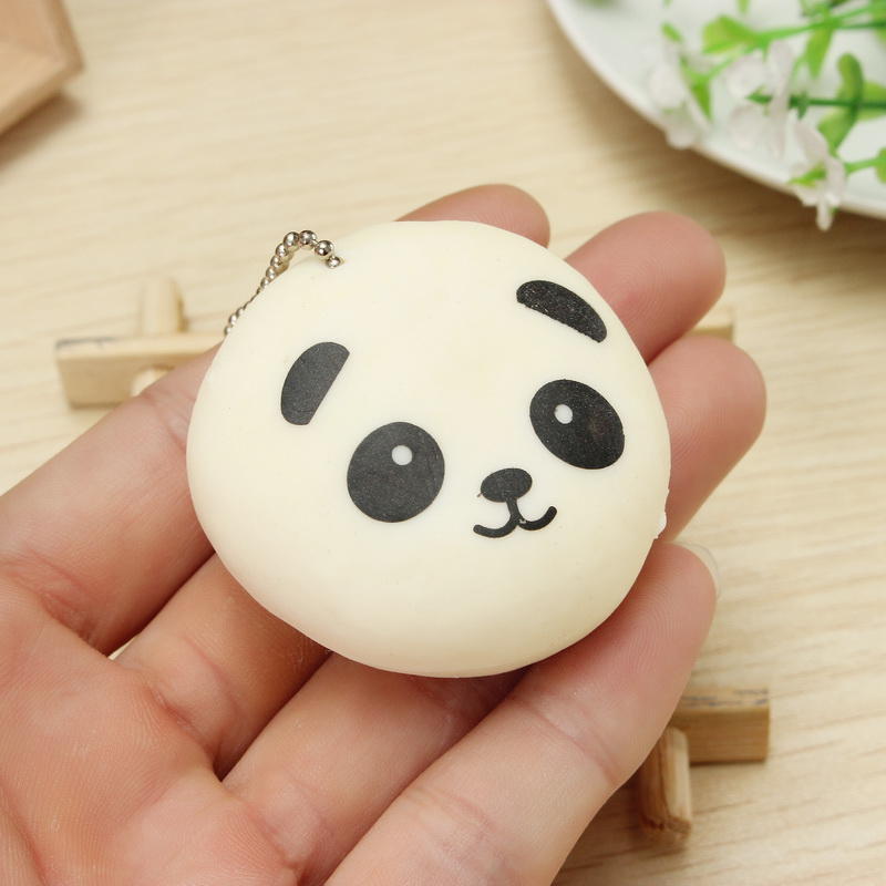 Image of Squishy Squeeze Panda Sticky Reis Ball 5cm Sammlung Ball Kette Telefon Strap Dekor Geschenk Spielzeug