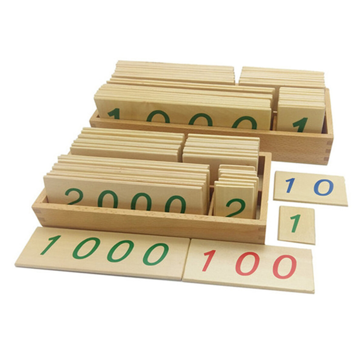 Baby speelgoed Montessori Math digitale houten kaarten met doos educatief vroeg leren speelgoed