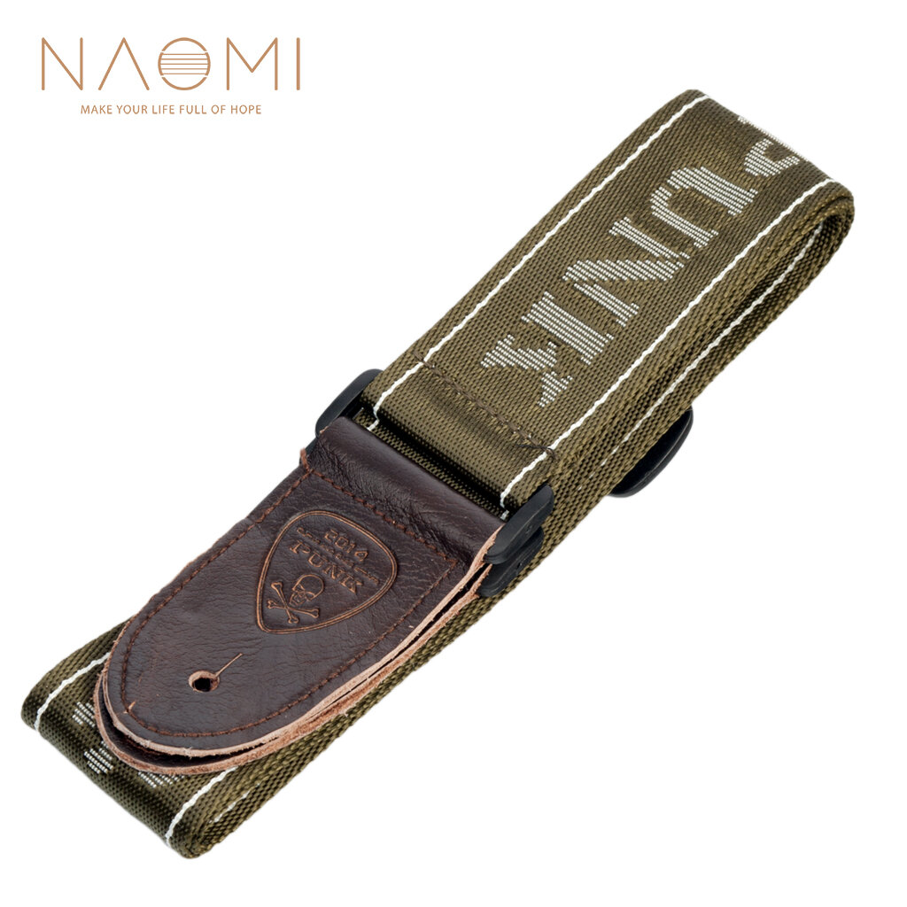 NAOMI Guitar Strap Guitar Accessories Adjustable Shoulder Strap Musical Instrument Parts Dark Green