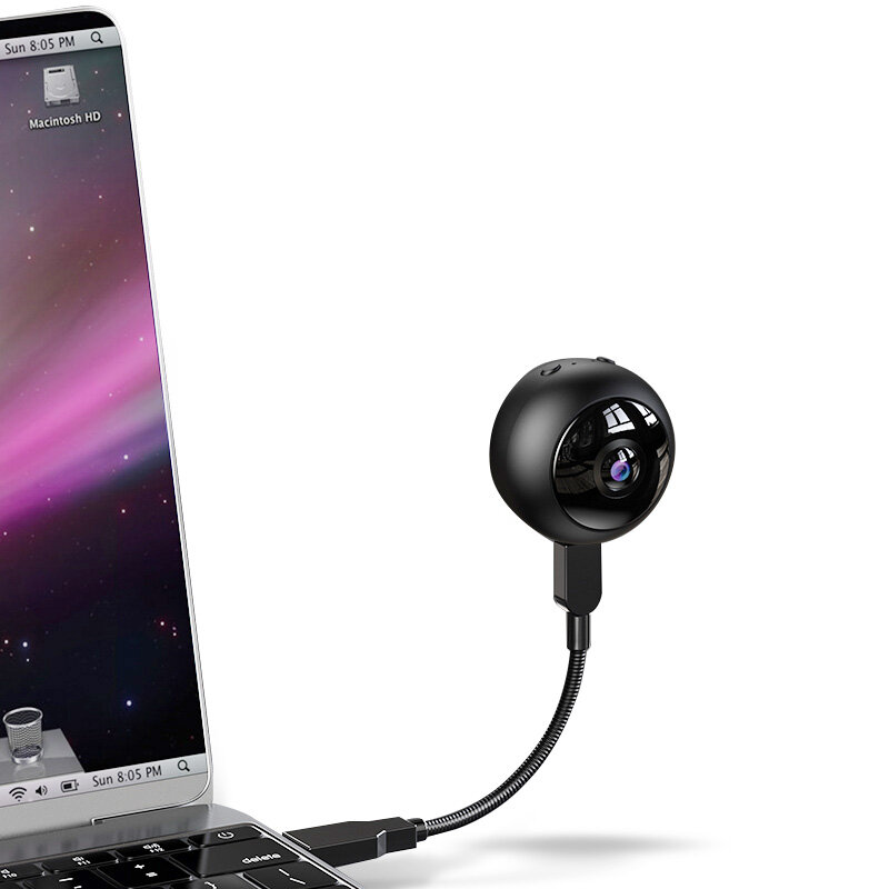 Xiaovv A12 Mini USB WIFI Smart IP-camera Webcam 170 ? Fisheye Breed bereik 1080P V380 Pro AP-verbind