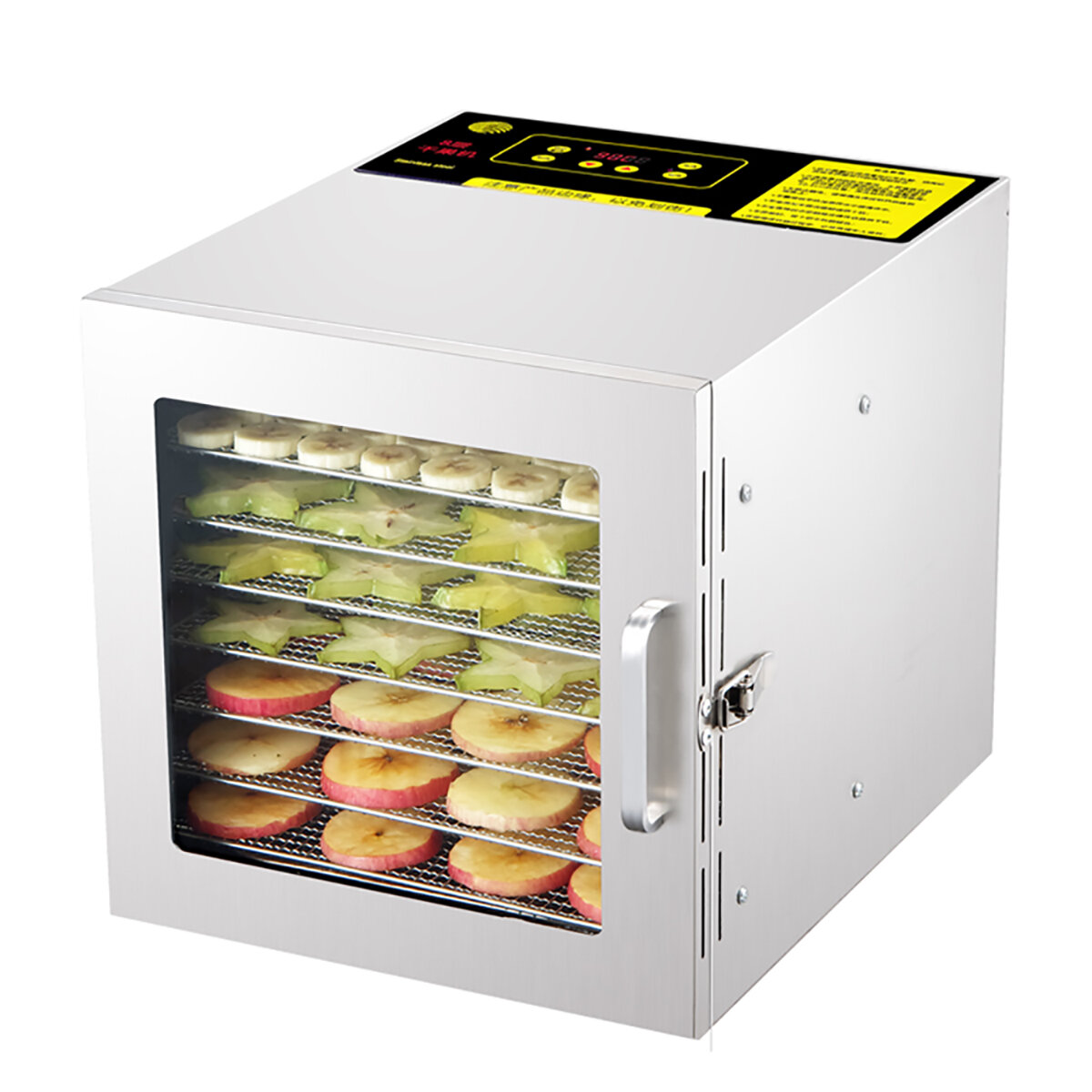 

8 Layers Stainless Steel Fruit & Food Dehydrator Vegetable Meat Hot Air Dryer For Household/Commercial/DIY Food 600W 220