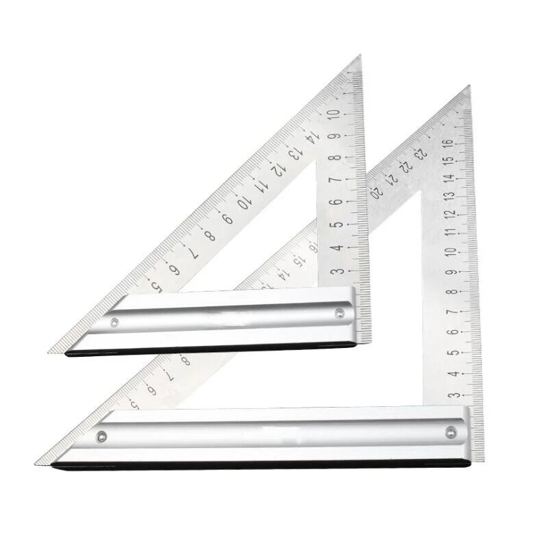 Greener 90 Degree Square Ruler Triangle Ruler Stainless Steel Multi-Function Triangle Board Woodworking Protractor Measu