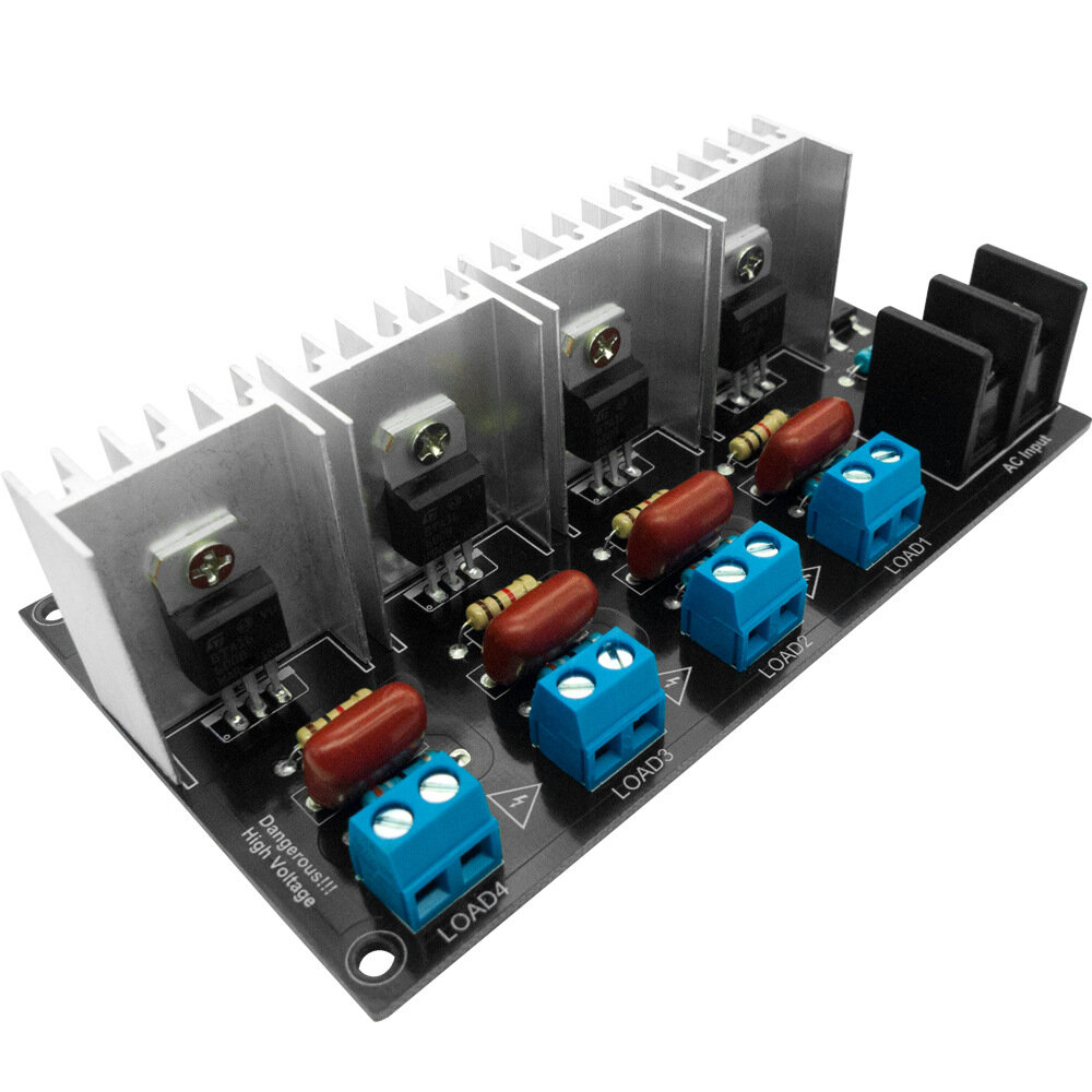 

RobotDyn® AC 220V/110V 50/60Hz 4 Channel 3.3V/5V logics AC Light Dimmer Module