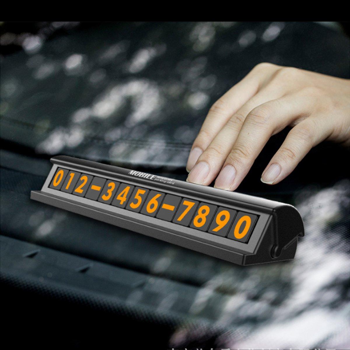 

Люминесцентный черный серебристый спрятанный Авто Временный номер телефона для парковки Автоd Пластина