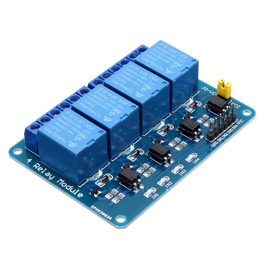 3pcs 5V 4 Channel Relay Module For PIC ARM DSP AVR MSP430 Blue Geekcreit for Arduino - products that