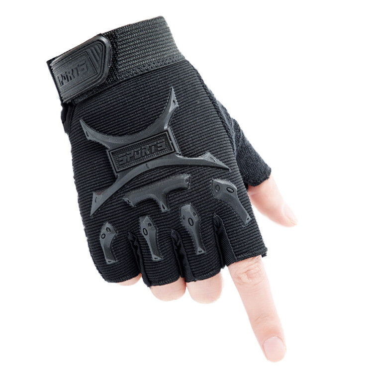 

Kid Tactical Перчатки Half Finger Перчатки Противоскользящая перчатка для детей На открытом воздухе Велоспорт Кемпинг Hu
