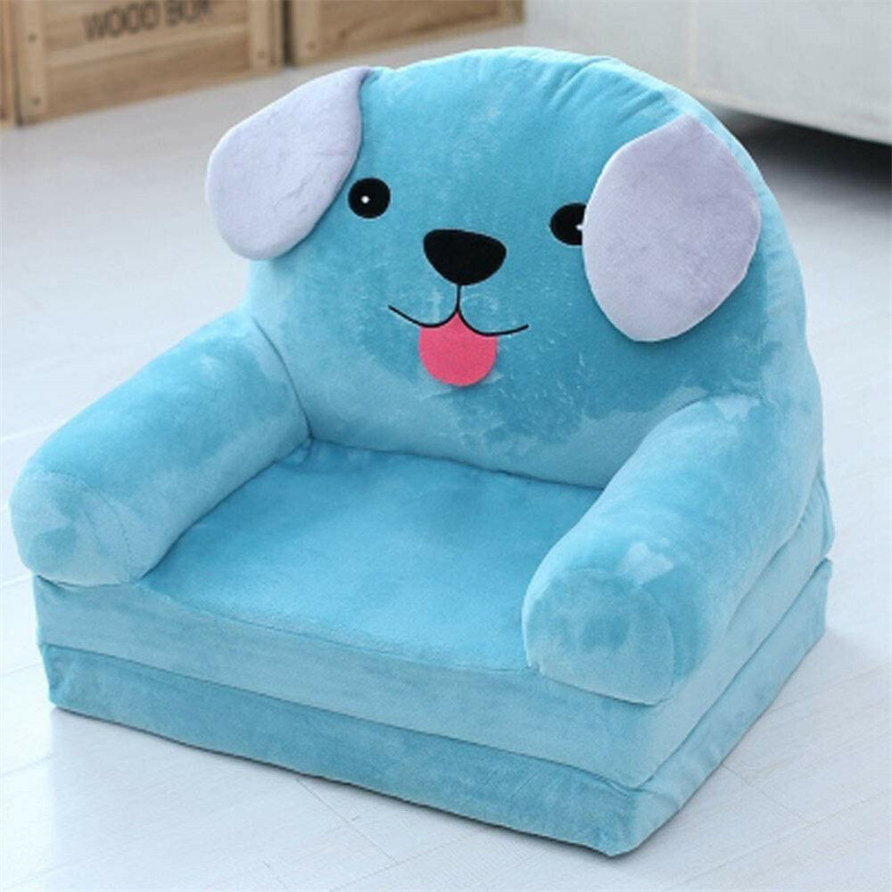 2 in 1 Flip Open Couch Seat Cartoon Foldable Kid Sofa for Infant Toddler