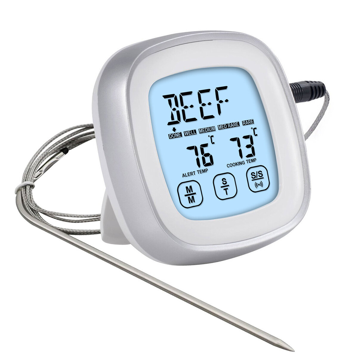 

Barbeque Digital Thermometer Meat Food Cooking Smoker Oven Grill Thermometer ABS BBQ Thermometer for Outdoor Picnic Cook