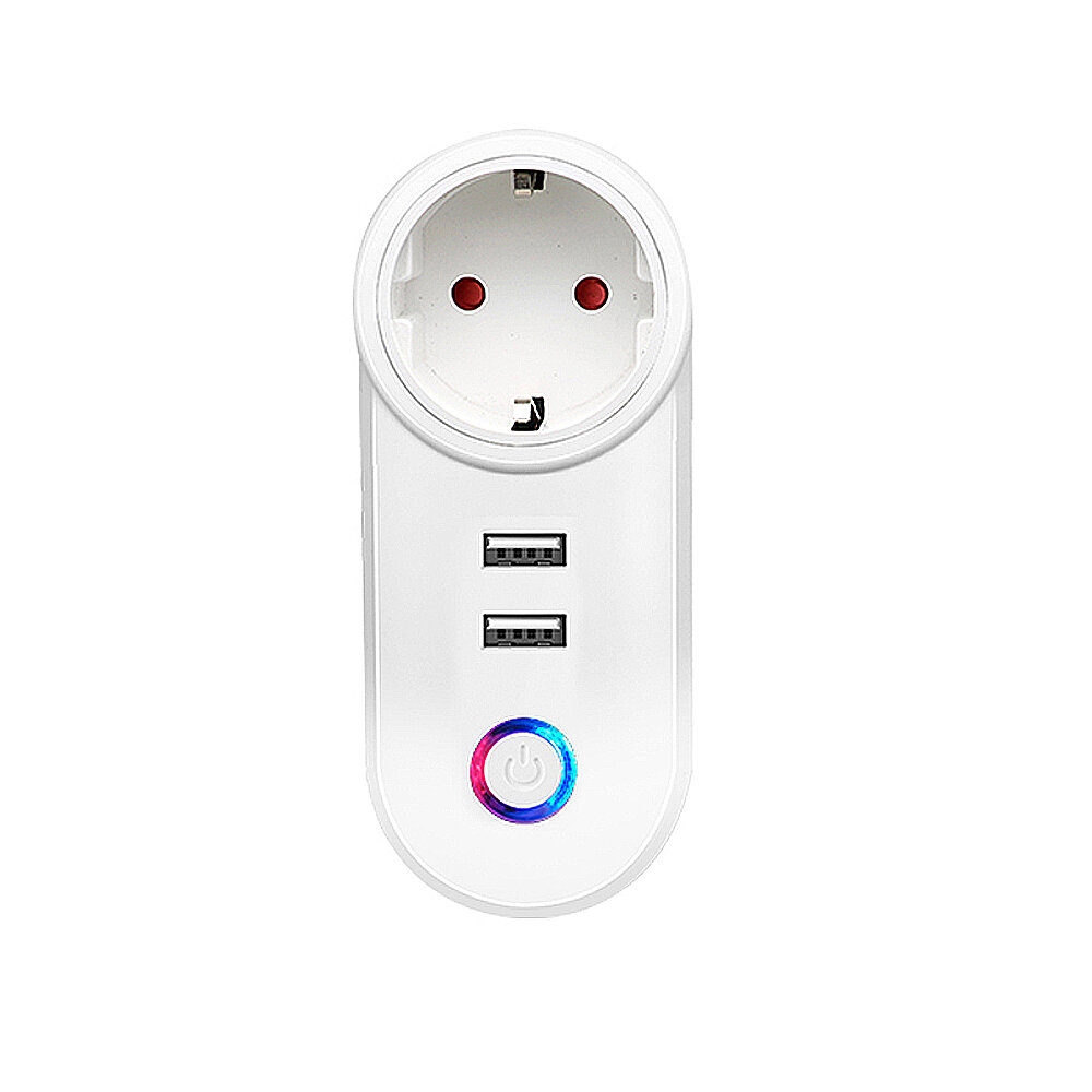 

BSD31 Tuya 16A Smart WiFi Switch EU Plug with USB Outlet Remote APP Control Timer Setting Voice Controller Work with Ale