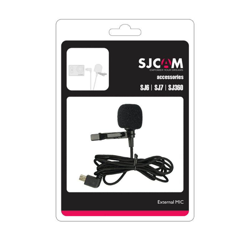 オリジナルのSJCAM SJ6レジェンド/ SJ7スター/ SJ360スポーツアクションカメラアクセサリー用のクリップタイプMICを備えたSJCAM外部マイク