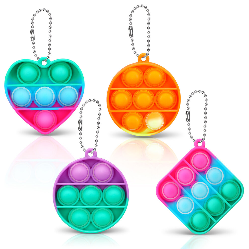 Mini Bubble Fidget Sensory Popitz Toys Set Gradual Change Colorful Anti-Anxiety Office Toys Funny Ed