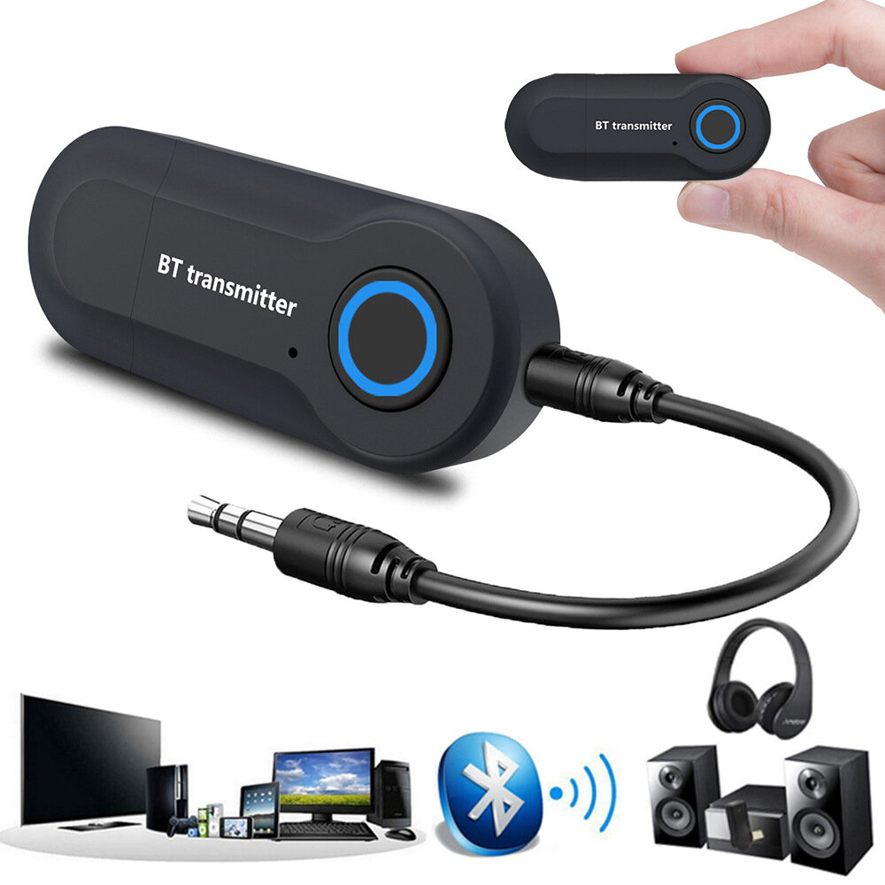 Bakeey 2-in-1 USB Bluetooth-adapter Zender Ontvanger LED-indicator 3.5 MM AUX Stereo Voor PC TV Auto