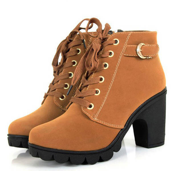 lace up boots with side zipper
