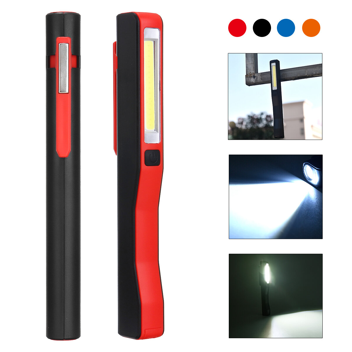 

3W COB +1W LED USB Magnetic Work Light Outdoor Camping Emergency Flashlight Night Inspection Lamp