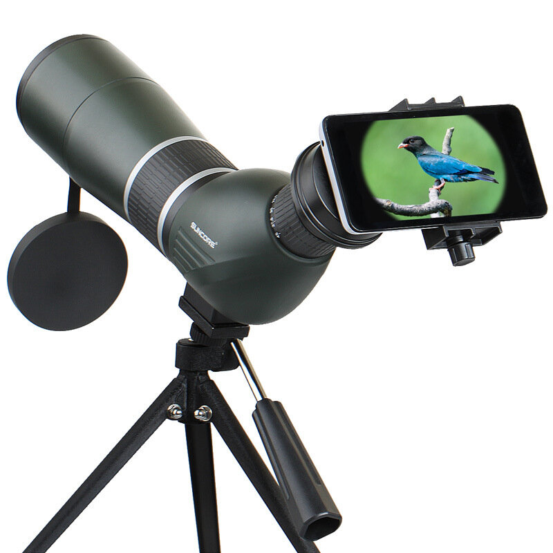 IPRee 12-36X50A / 15-45X60A Telescópio monocular de observação de pássaros Óptica de alta definição Zoom Lente Ver ocular  