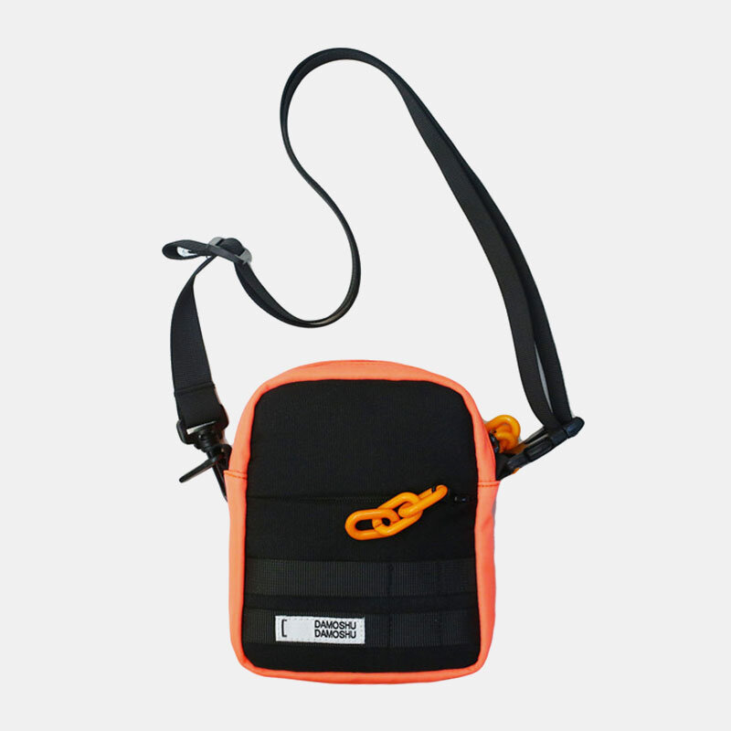 

Women & Men Oxford Chain Decoration WaterproofSports Hippie Patchwork 6.5 Inch Phone Bag Crossbody Bag