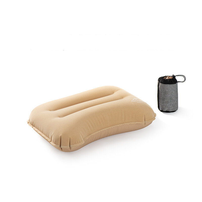 Almohada inflable cómoda con revestimiento de TPU de Naturehike, ligera, plegable y portátil para dormir y viajar al aire libre.