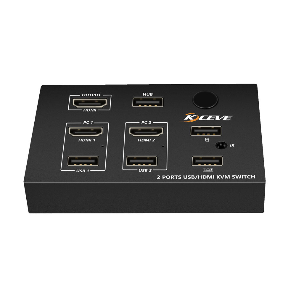 AIMOS KC-KCM201P Wandpaneel HDMI KVM-switch, A-poort USB met afstandsbediening
