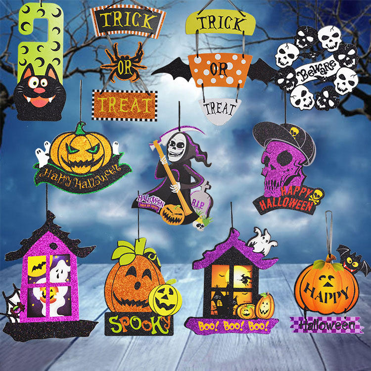 

Halloween Spoof Hanging Decorations Pumpkin Ghost Skull Witch Door Hanger Halloween Supplies