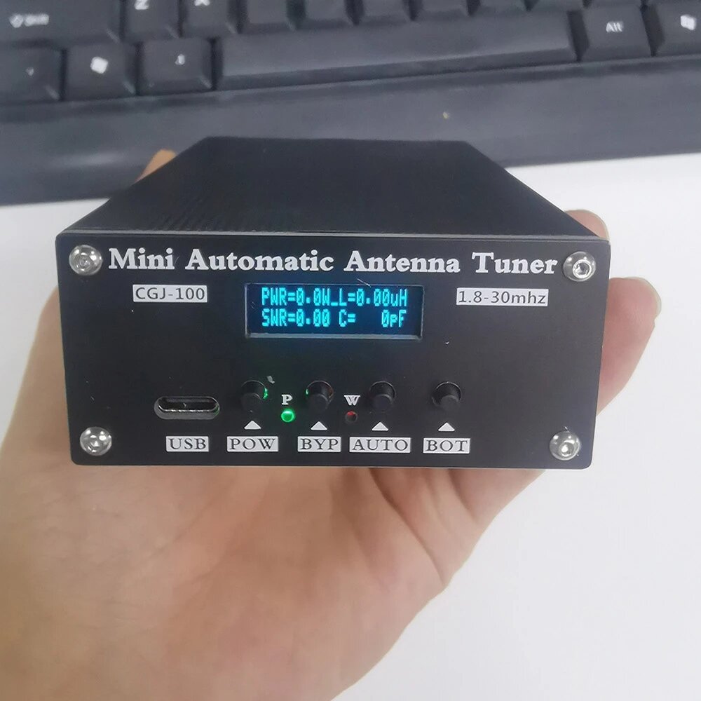 Nieuwe ATU100 Automatische Antenne Tuner 100 W 1.8-30 MHz Met Batterij Binnen Gemonteerd Voor 5-100 