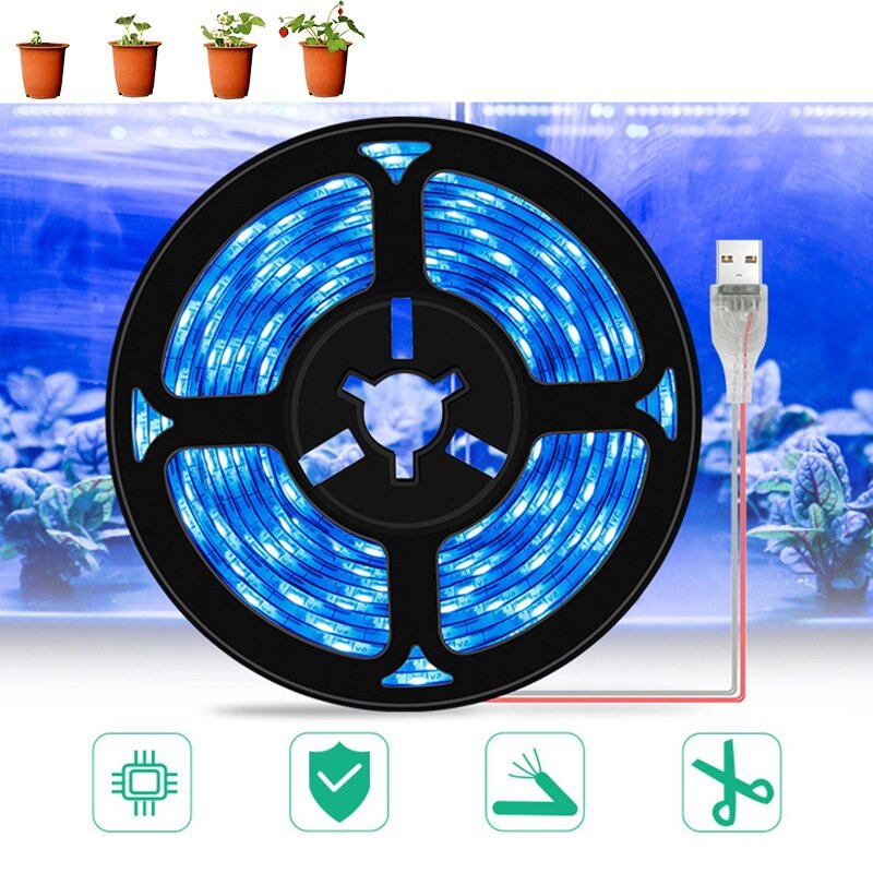 LED-groeilicht Volledig spectrum Waterdichte USB LED-stripverlichting Phyto-lampen voor Greenh