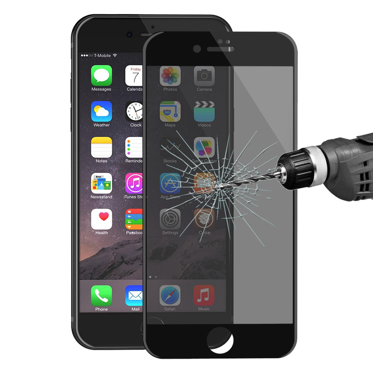 Image of ENKAY Anti Spy 3D Arc Edge 0.26mm 9H Carbon Faser gehrtet Glas Display Schutz fr iPhone 7 Plus