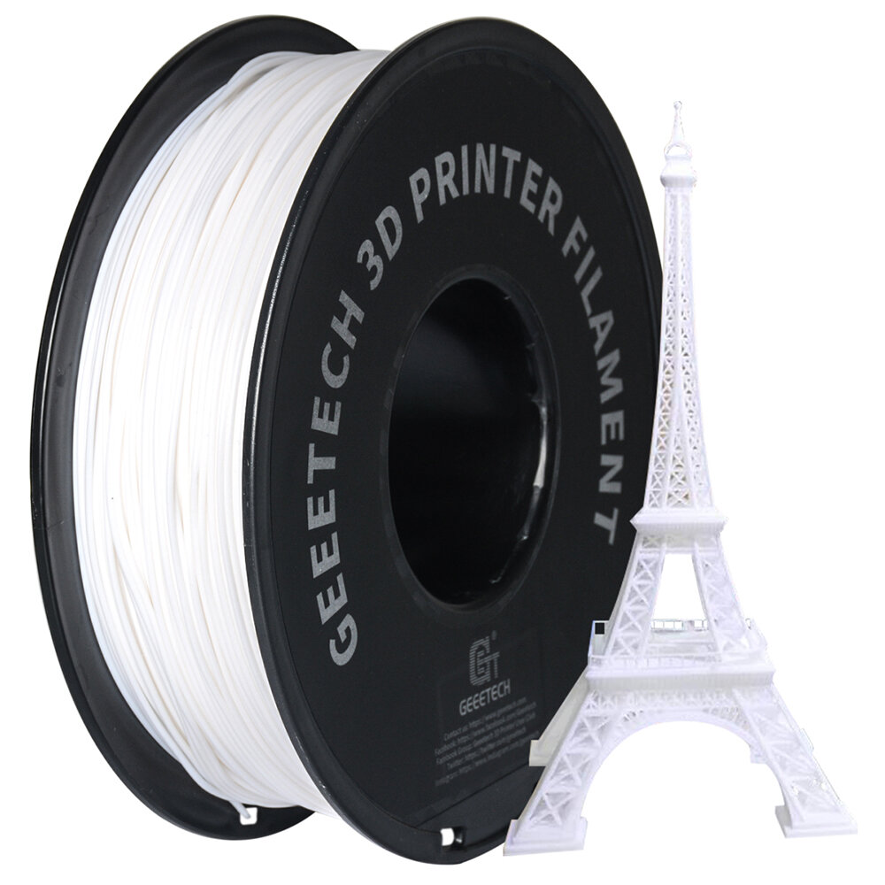 [EU Direct] Geeetech® PLA 3D-printfilament Black/wit 1,75 mm voor 3D-printen