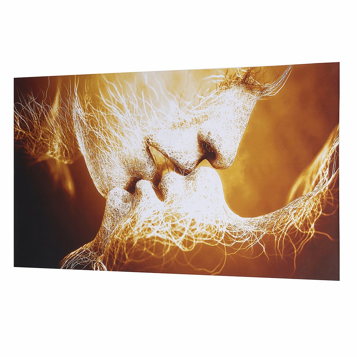Canvas Print Painting Frameless Goldren Lver`s Kiss Theme Canvas Painting Abstract Art Wall Hanging 